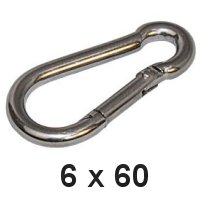 Karabinerhaken 6 x 60mm