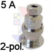 Kupplung 5A MS vernickelt 2pol.
