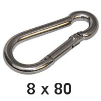 Karabinerhaken 8 x 80mm