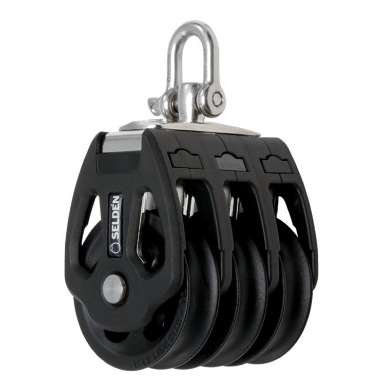 Selden Jütblock-Talje 1:6 mit Klemme 10mm 405-001-07R + 405-001-10R