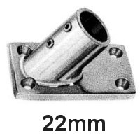 Rohrendbeschlag Edelstahl E 22 / 60