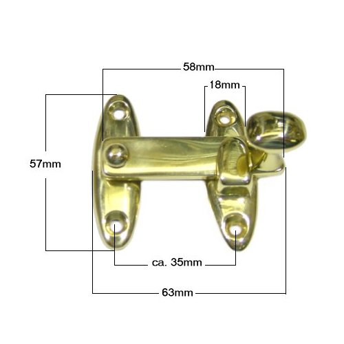 Fenstervorreiber Messing 60