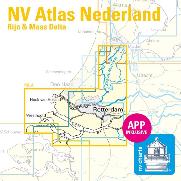 Sportschifffahrtskarten See Serie NL4 Atlas (gebunden 30x42cm)