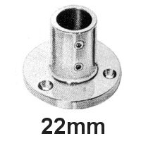 Rohrendbeschlag Edelstahl R 22 / 90