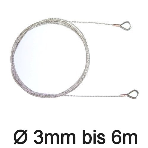 Trapez-Wante mit Kauschen 3mm flex bis 6m