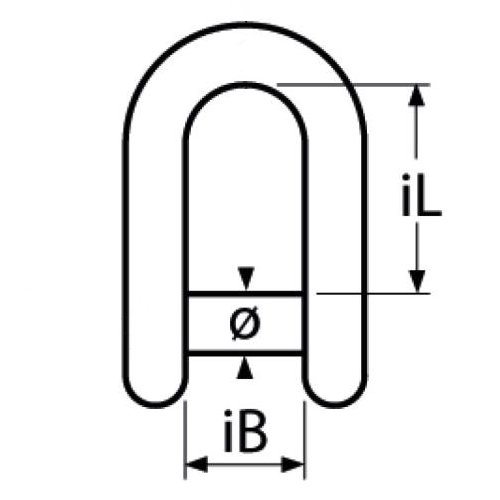 Schäkel mit Inbus gerade 8mm