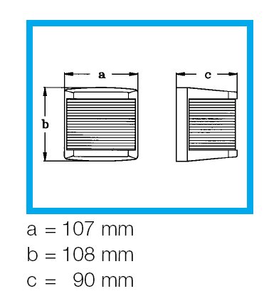 Hella Marine Mod. 2984 Steuerbordlaterne 12V / 25W schwarzes Gehäuse