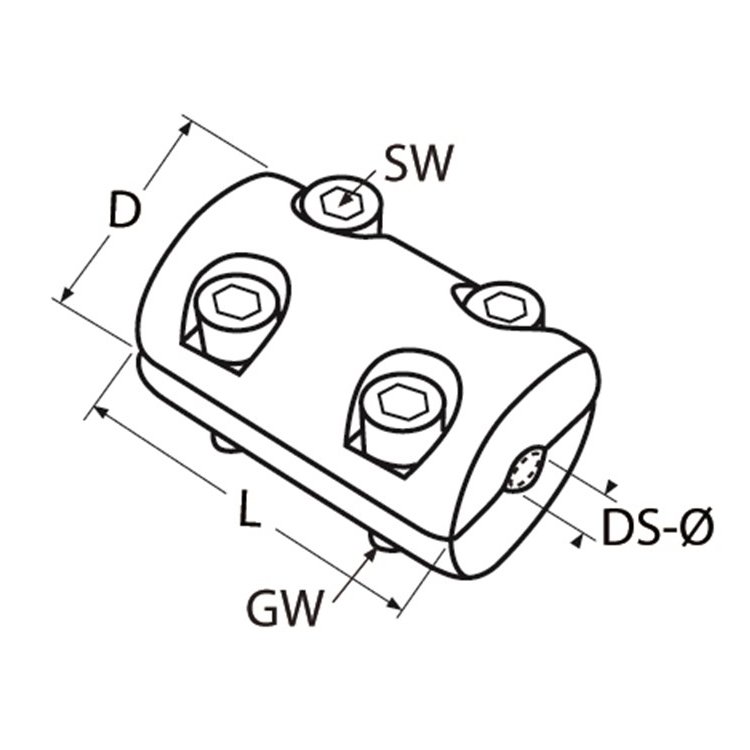 Seilklemme doppelt / Stopper