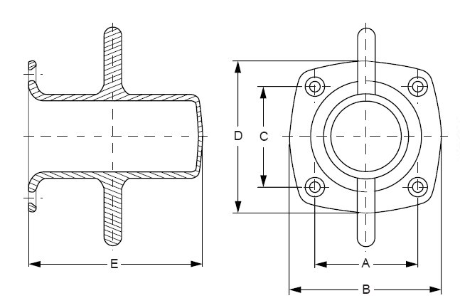 Poller Niro 90 x 90mm