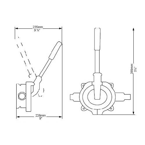 Gusher Urchin Schottmontage - Hebel abnehmbar
