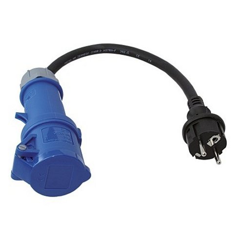 CEE Adapterkabel 0,4m Typ Schuko/CEE