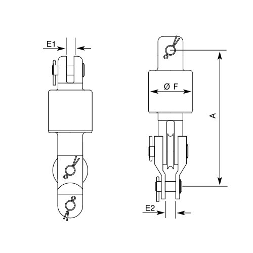 Bartels Toppwirbel mit Fallscheibe 4-5mm Vorstag WS II