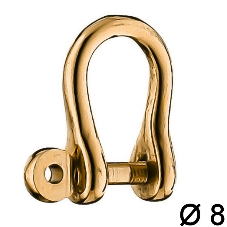 Schäkel geschweift Messing 8mm