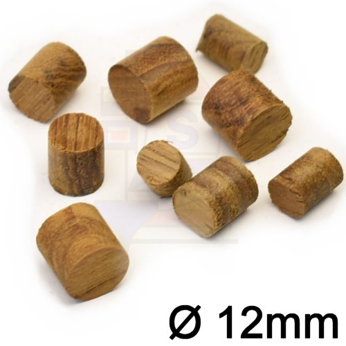 Teakholzpfropfen 12mm