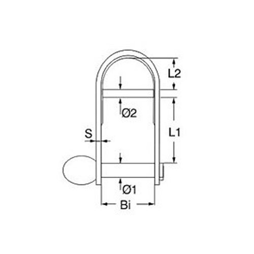 Schäkel Schlüssel Steg 5mm