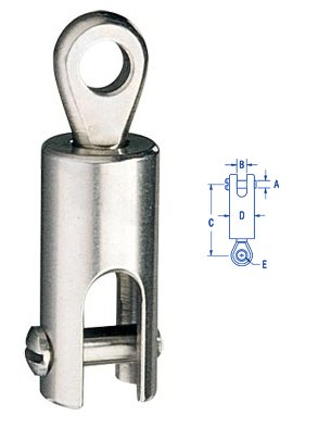 Ronstan Wirbel Auge/Gabel kugelgelagert RF78B
